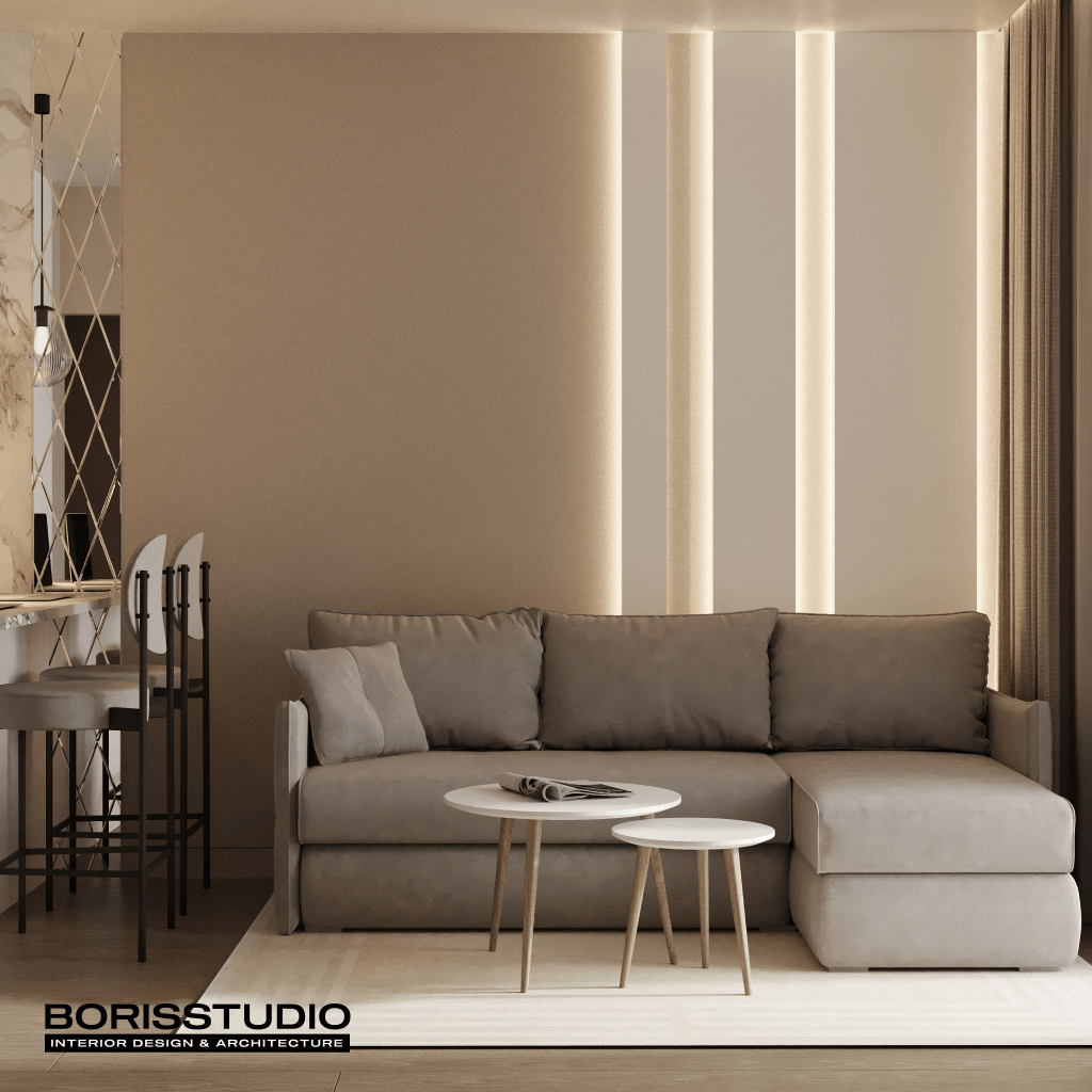 Дизайн-проект квартири, вітальня, фото №10