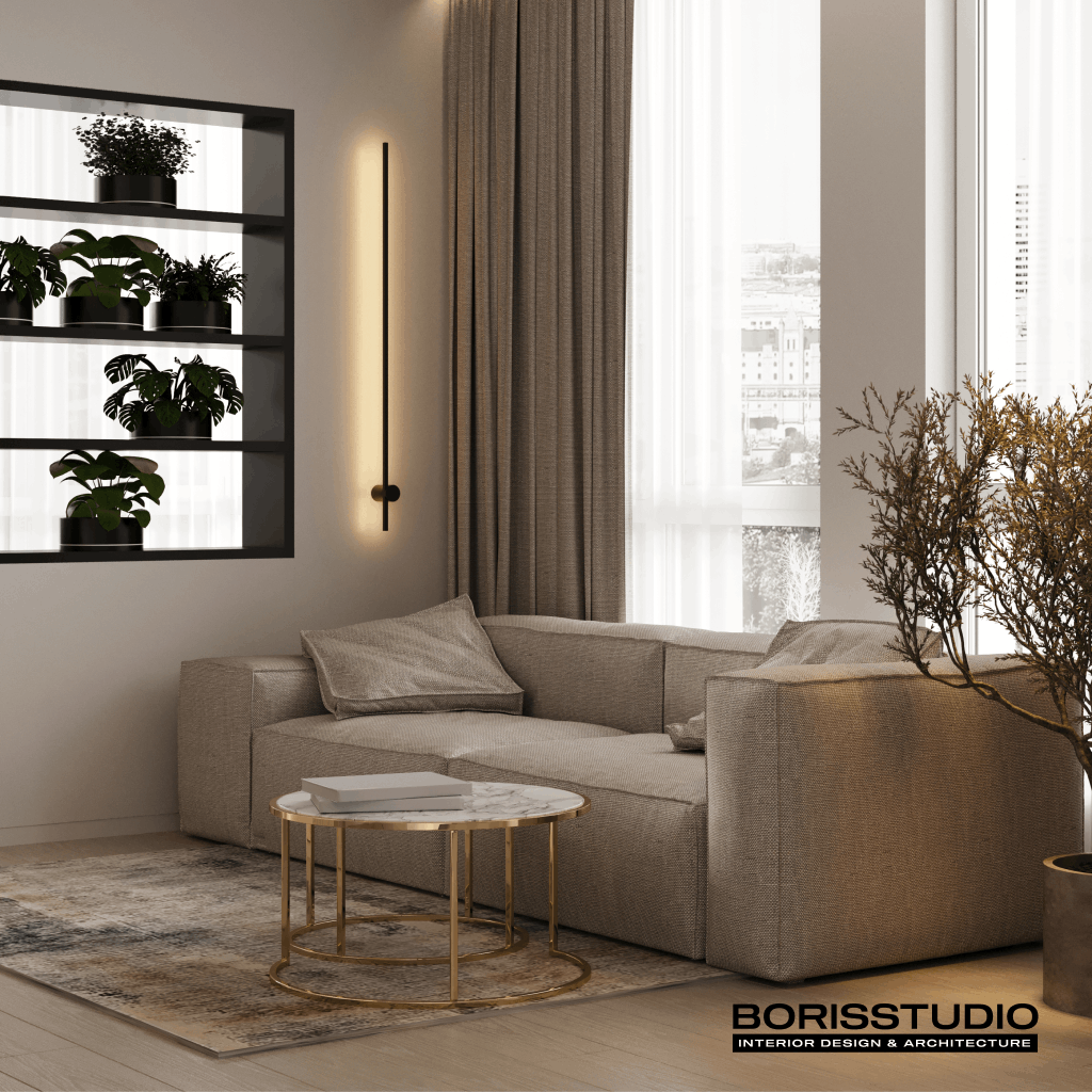 Дизайн-проект квартири, вітальня, фото №10