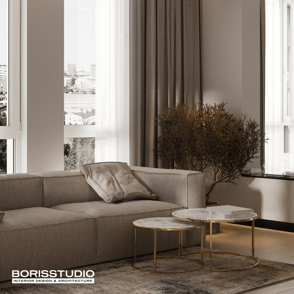 Дизайн-проект квартири, вітальня, фото №13