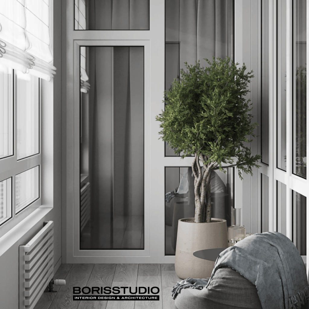 Дизайн-проект квартири, балкон, фото №60