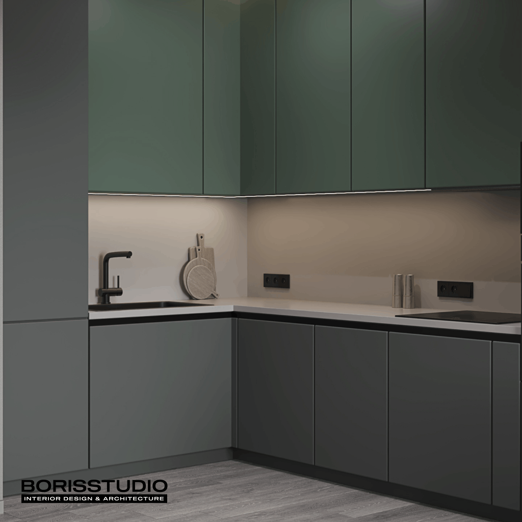 Дизайн-проект квартири, кухня, меблі, фото №19