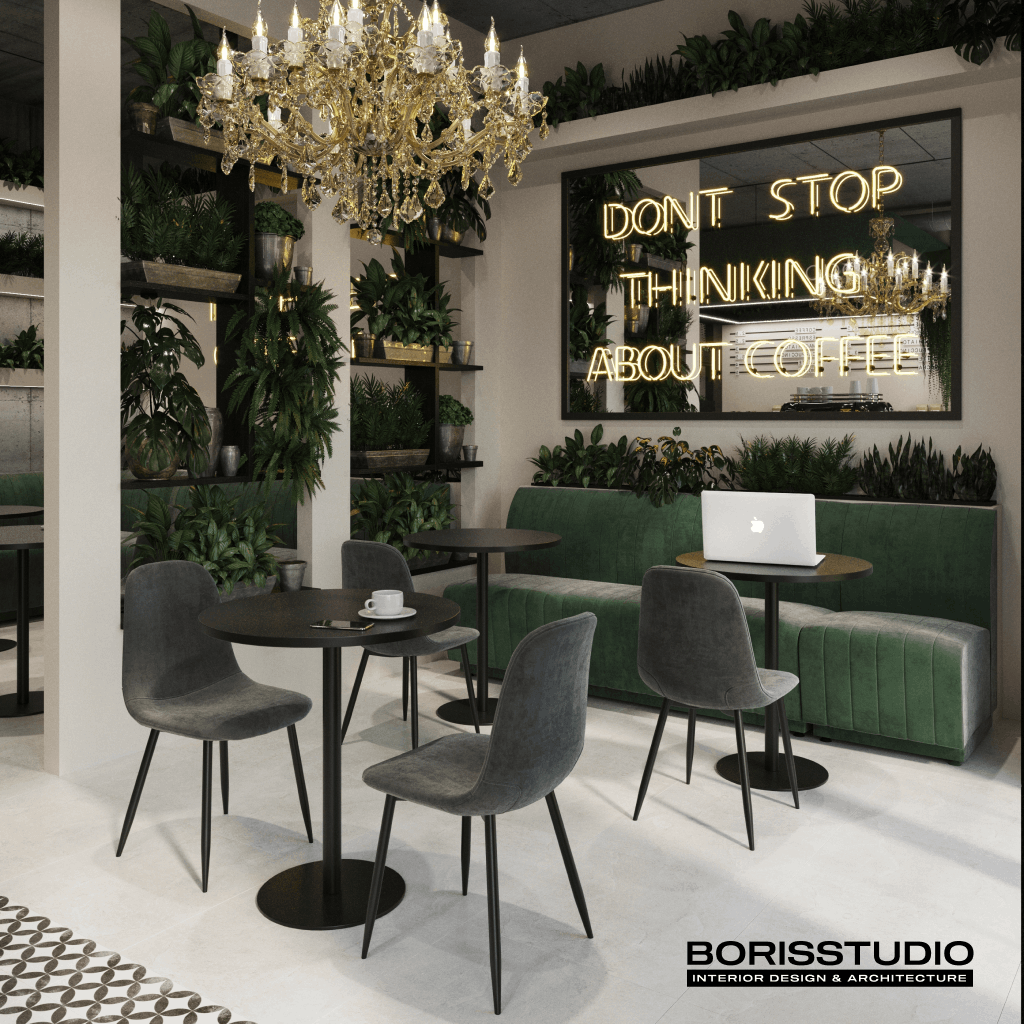 Дизайн-проект інтер'єру кав'ярні, барні крісла, фото №3