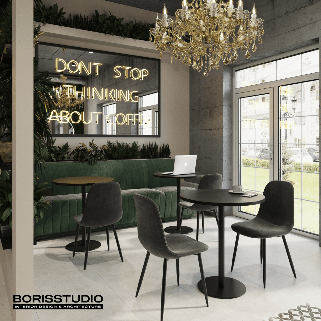 Дизайн-проект інтер'єру кав'ярні, барні крісла, фото №4