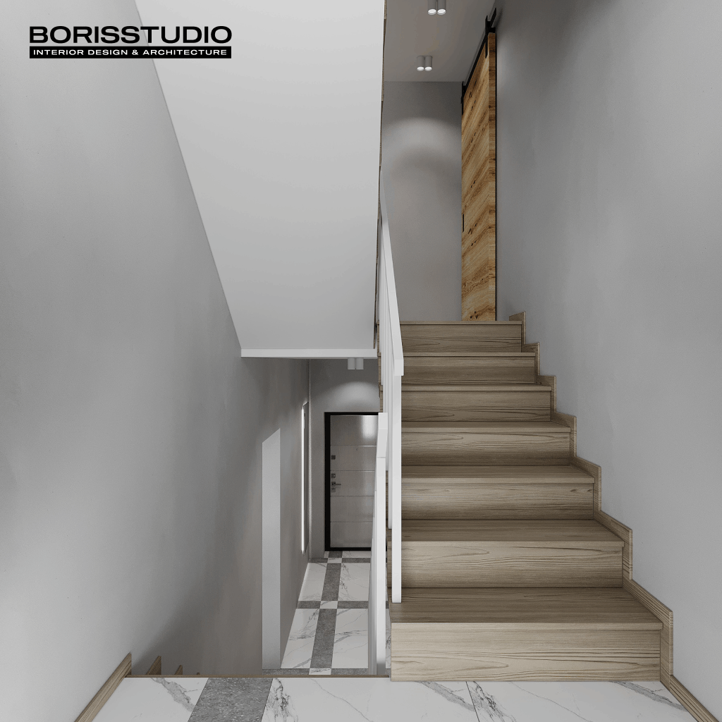 Дизайн-проект інтер'єру будинку, сходи, фото №7