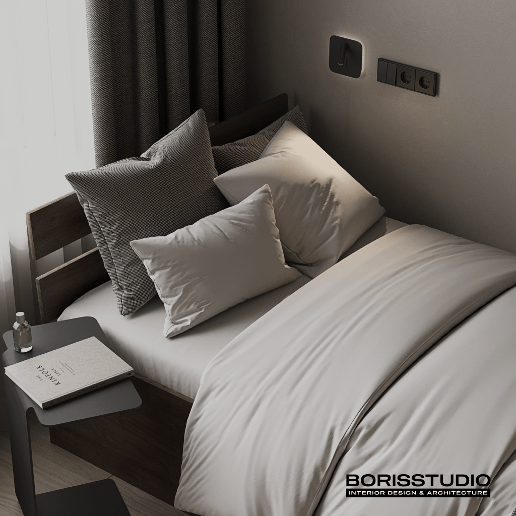 Дизайн-проект інтер'єру будинку, ліжко, №26