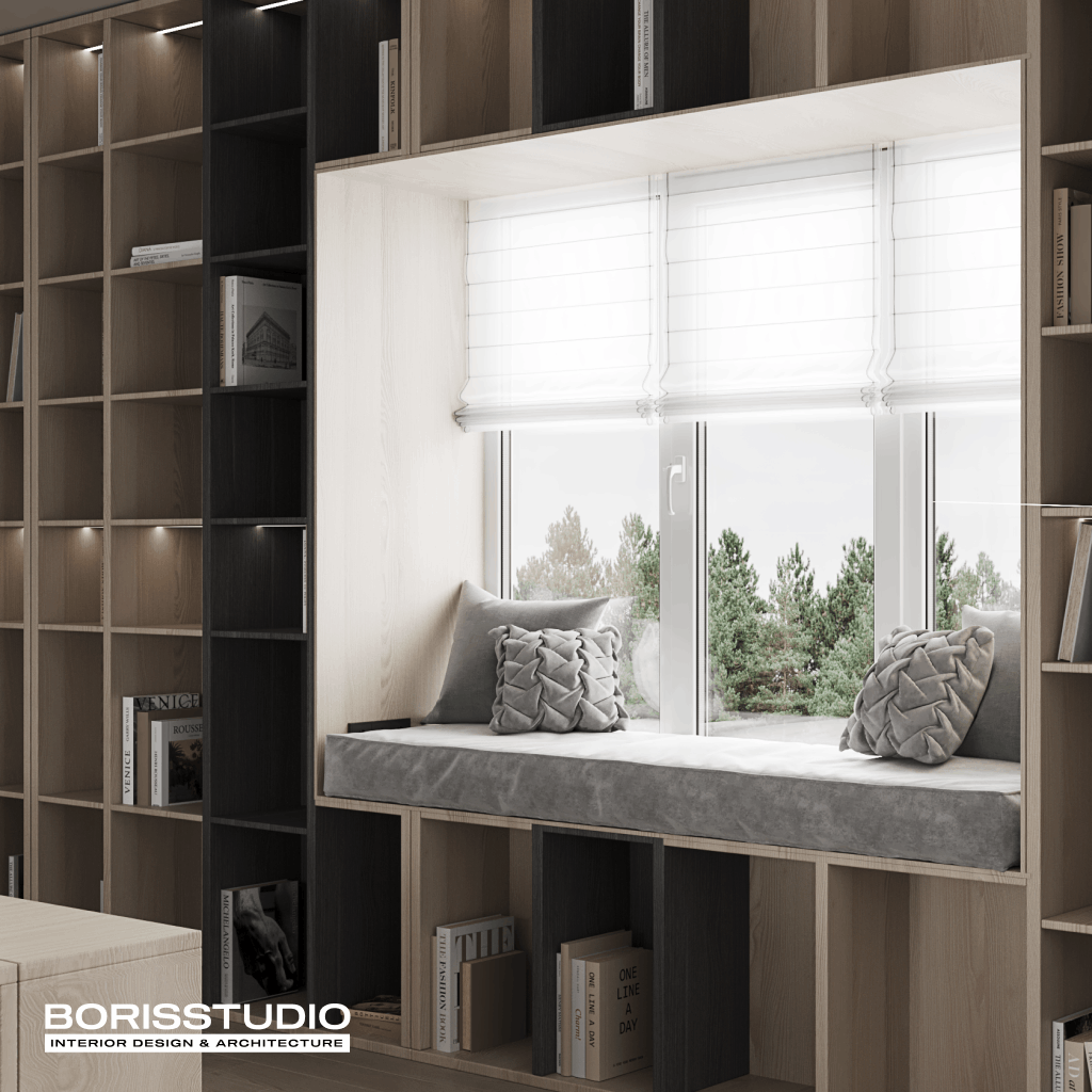 Дизайн-проект інтер'єру будинку, полиці, фото №44