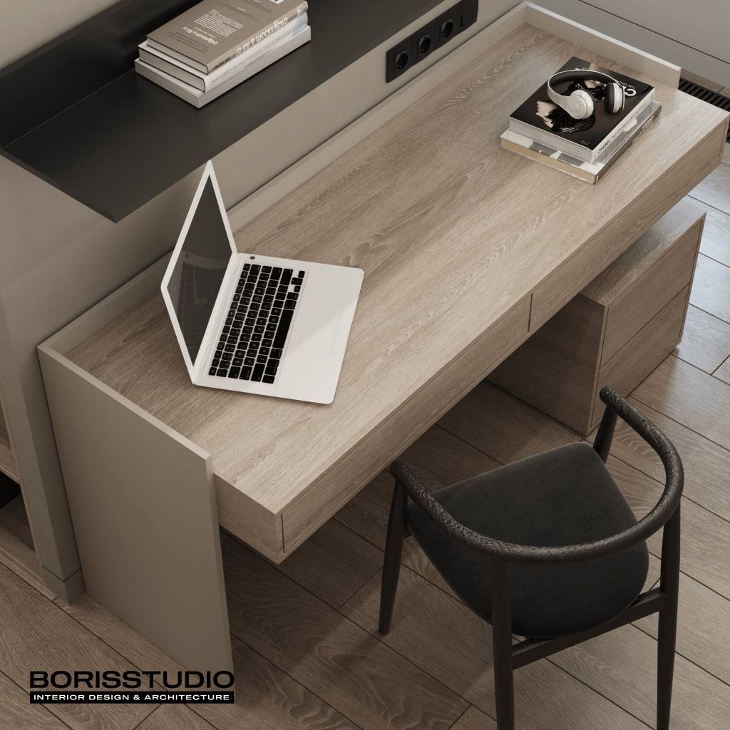 Дизайн-проект інтер'єру будинку, кабінет, №49