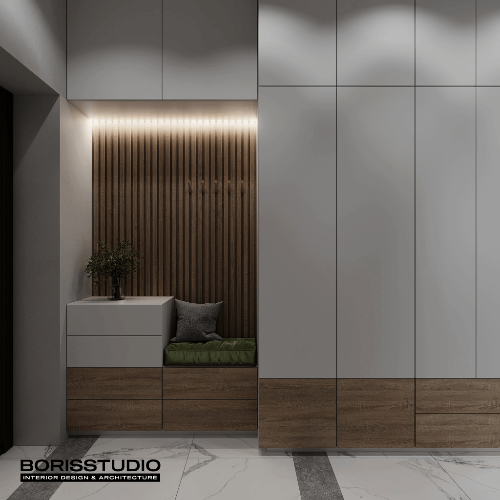 Дизайн-проект інтер'єру будинку, передпокій, фото №2