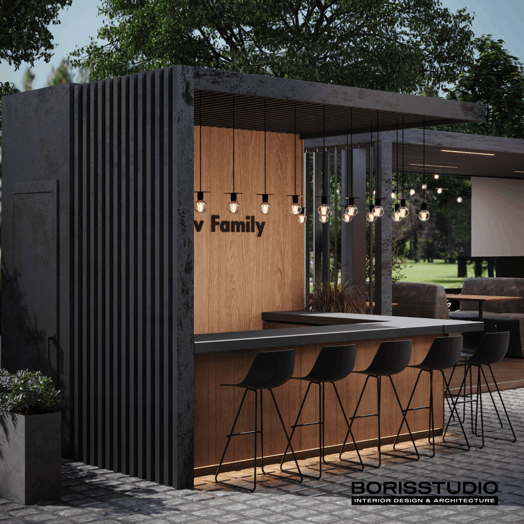 Дизайн-проект інтер'єру Кафе, барна стійка, №18