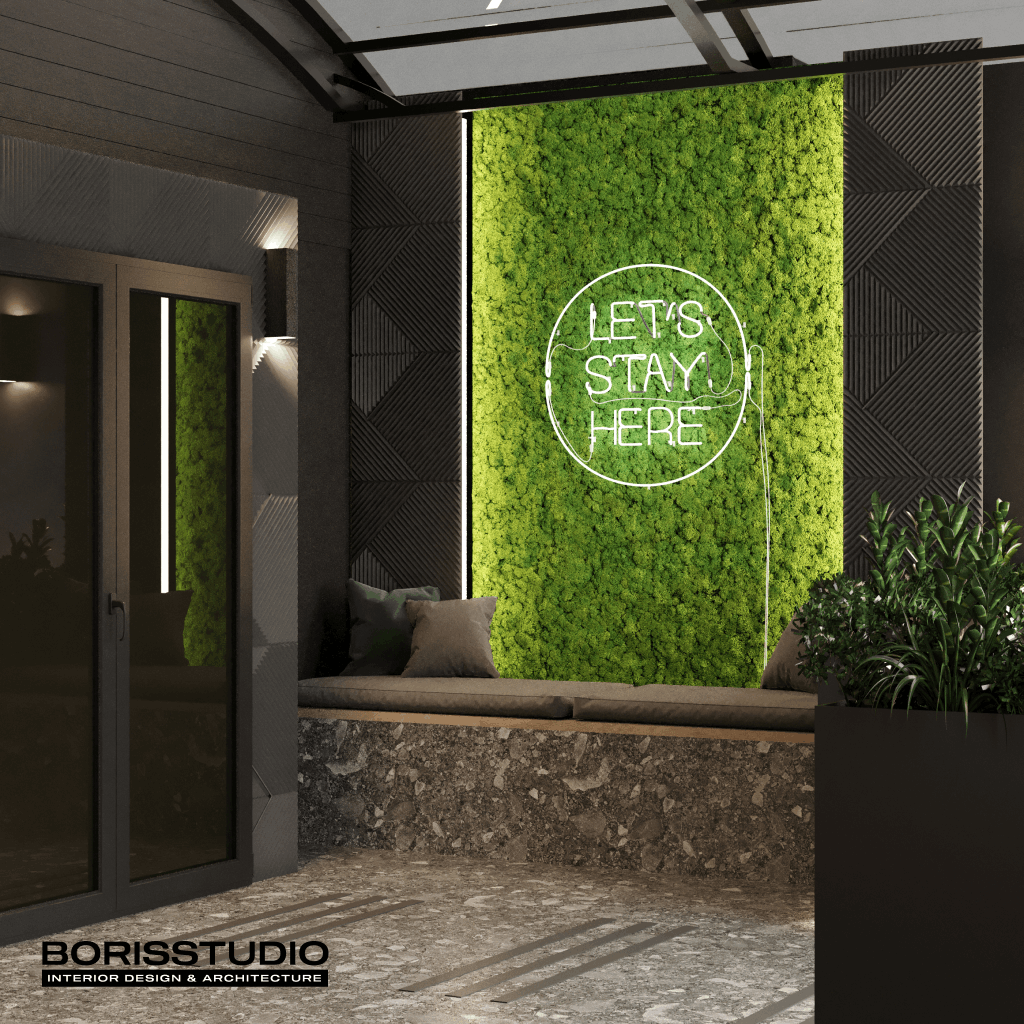 Дизайн-проект інтер'єру Кафе, стіни, фото №2