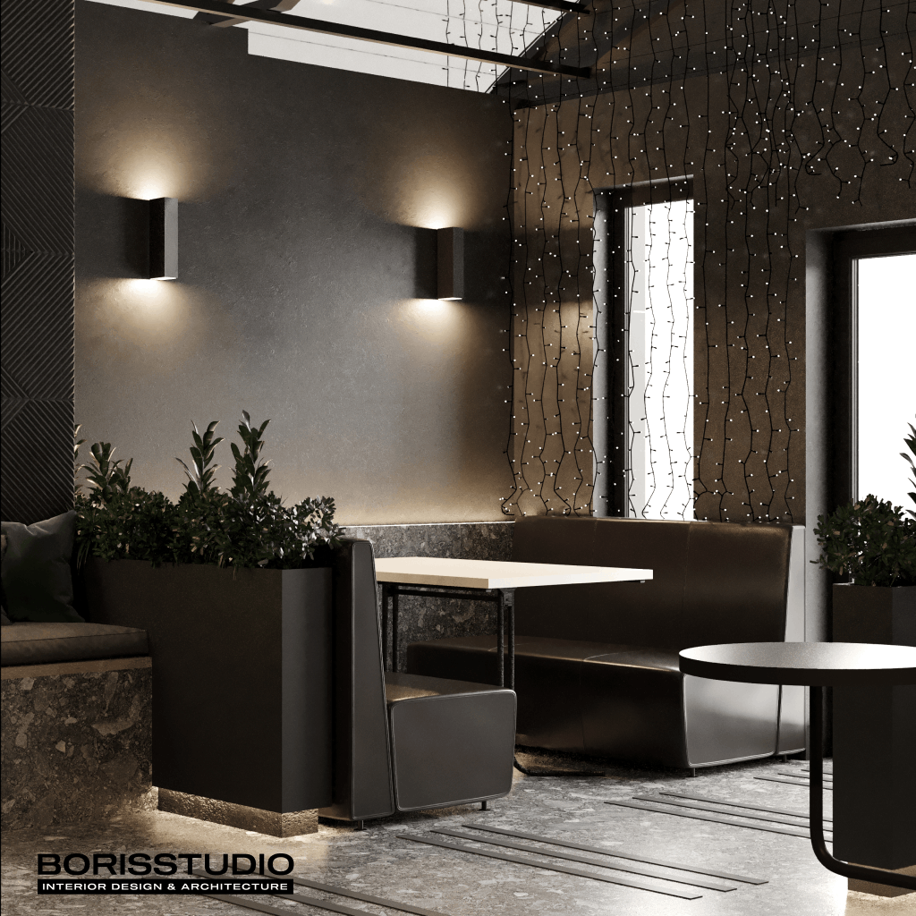 Дизайн-проект интерьера Кафе, освещение, фото №3