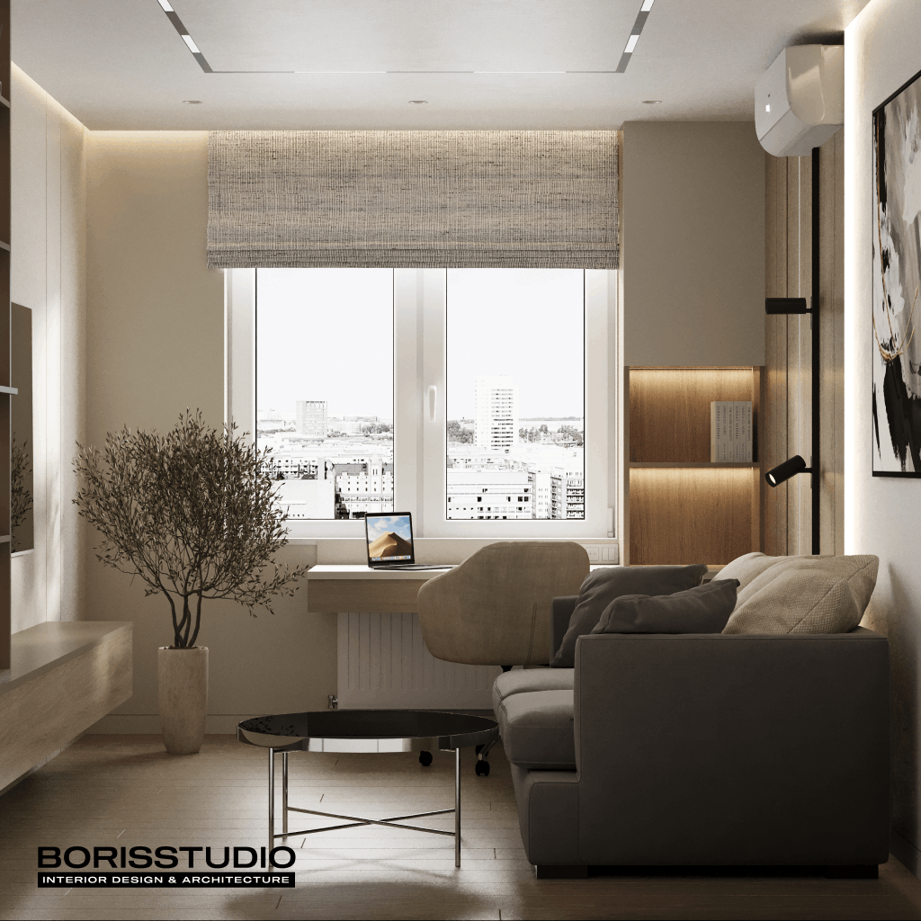 Дизайн-проект інтер'єру квартири, вітальня, №11