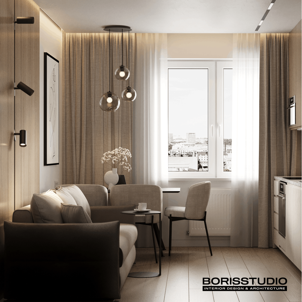 Дизайн-проект інтер'єру квартири, вітальня, №12