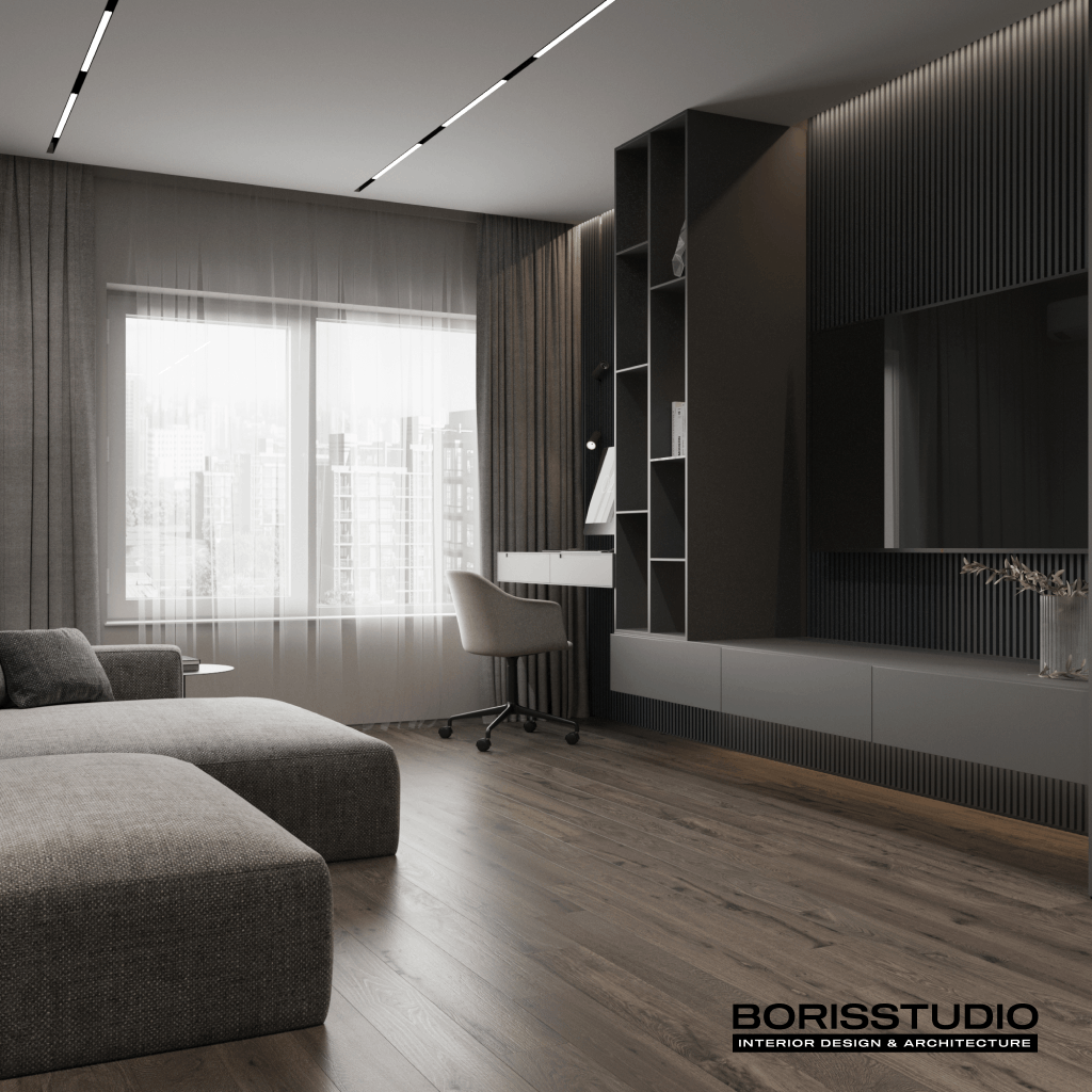 Дизайн-проект інтер'єру квартири, вітальня, №10