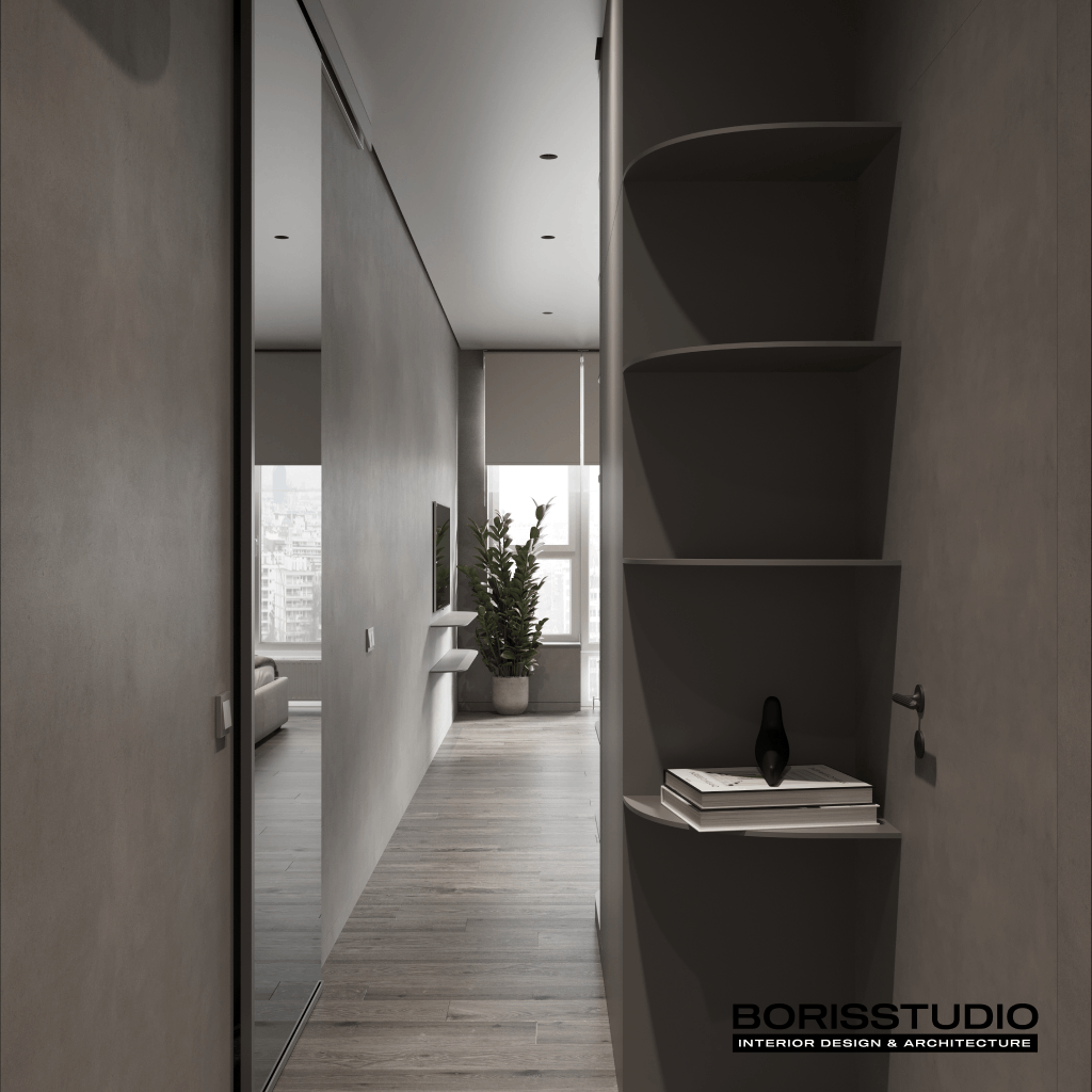 Дизайн-проект квартири-студії, передпокій, фото №3