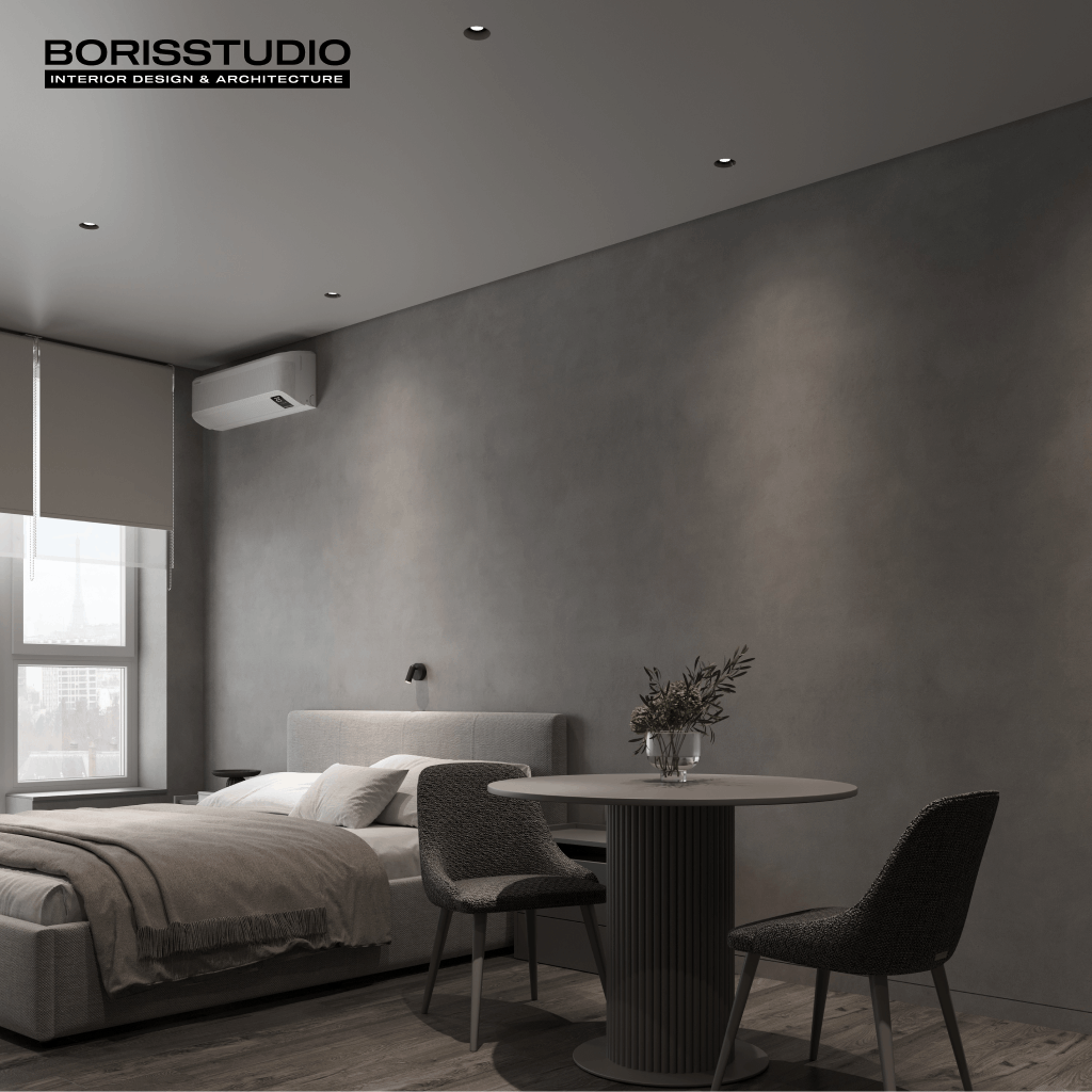 Дизайн-проект квартири-студії, стіл, крісла, фото №8