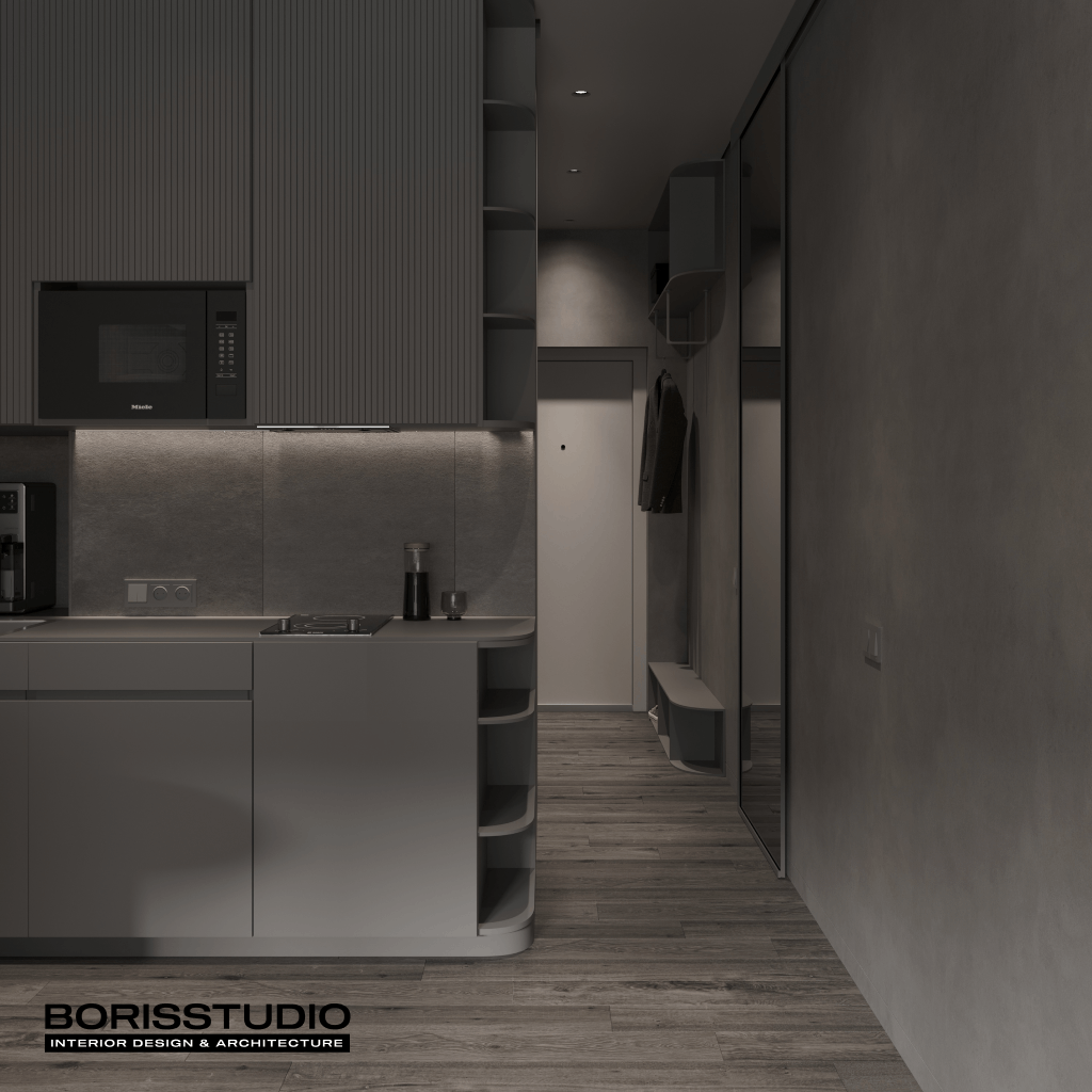 Дизайн-проект квартири-студії, стіл, крісла, фото №6