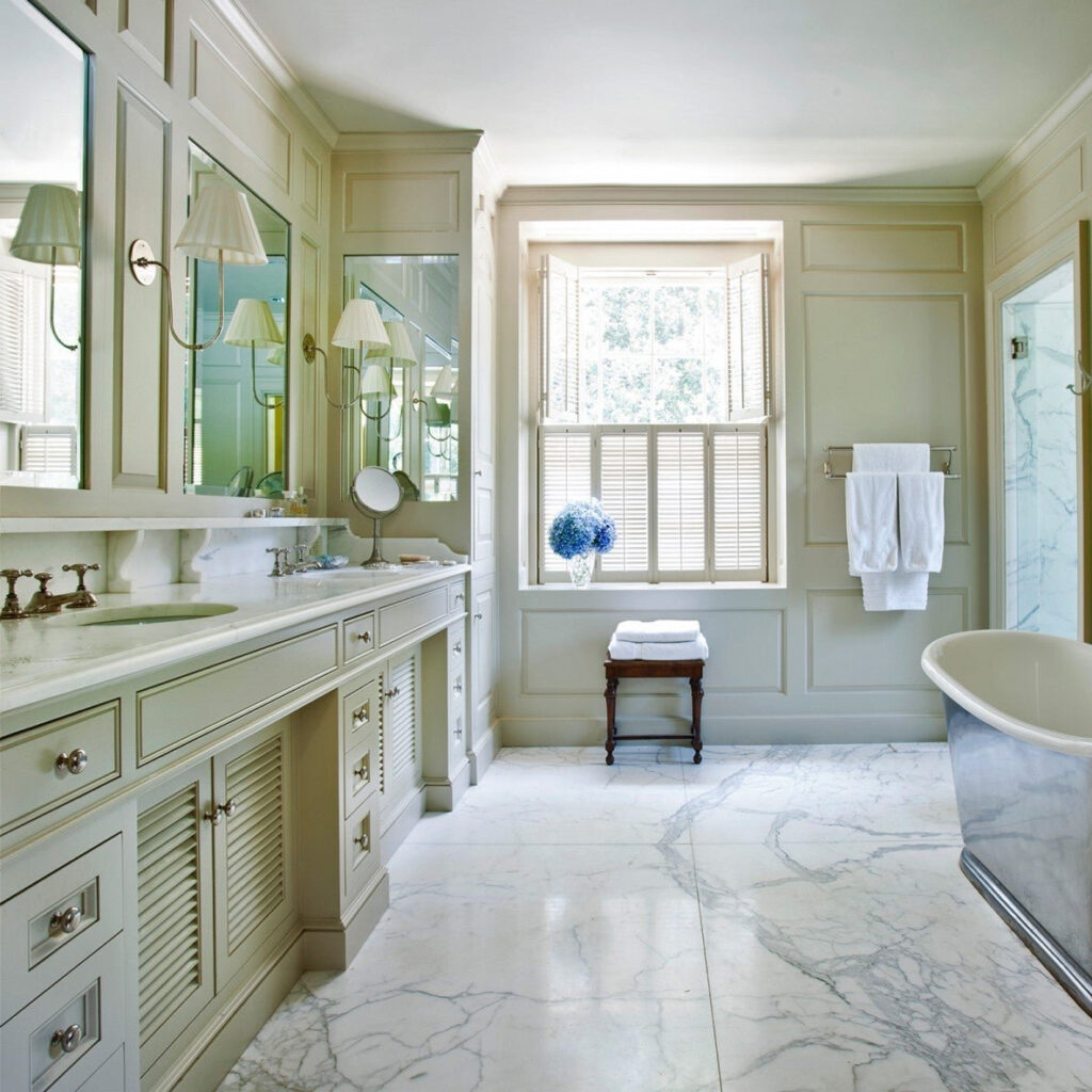 Дизайн-проєкт інтер'єру ванної кімнати в американському стилі