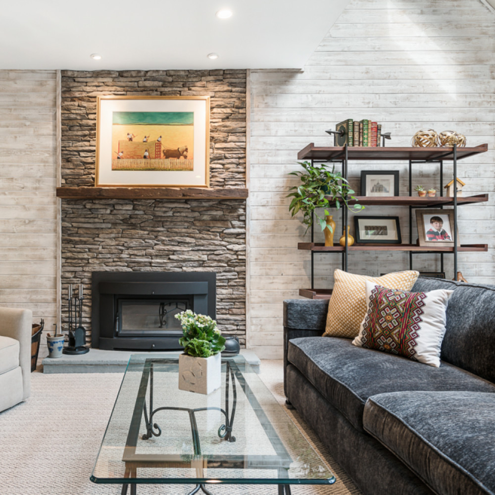 Дизайн інтер'єру вітальні в американському стилі