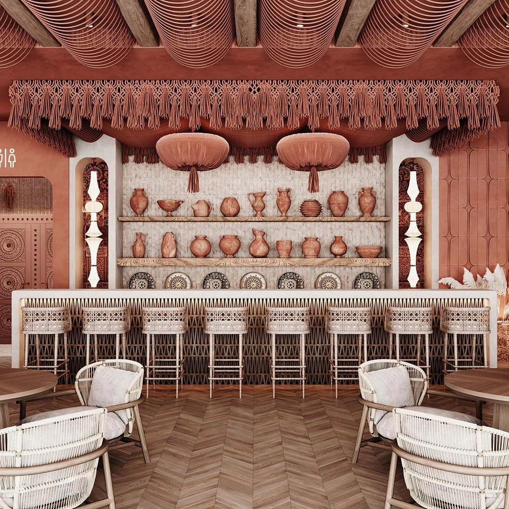 Аутентичный интерьер восточного ресторана