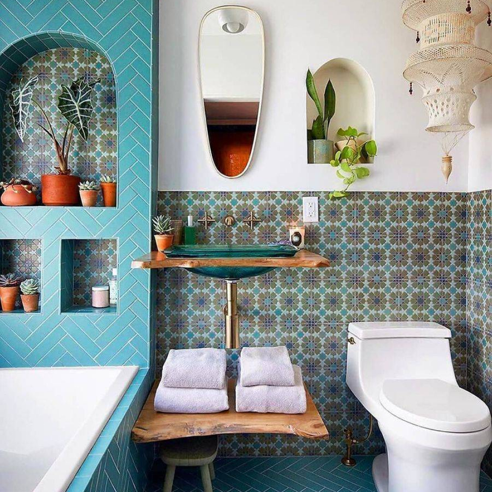 Дизайн-проект ванної кімнати у стилі бохо