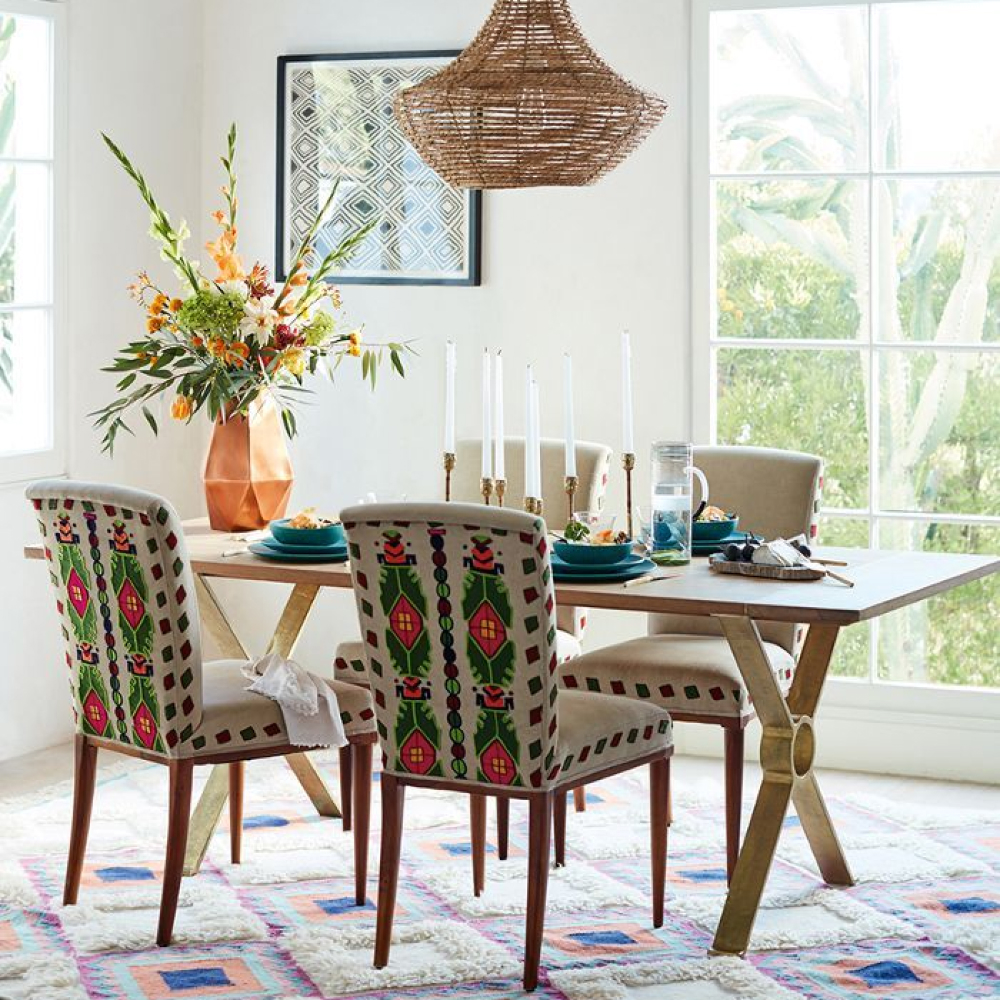 Інтер'єр їдальні в стилі бохо