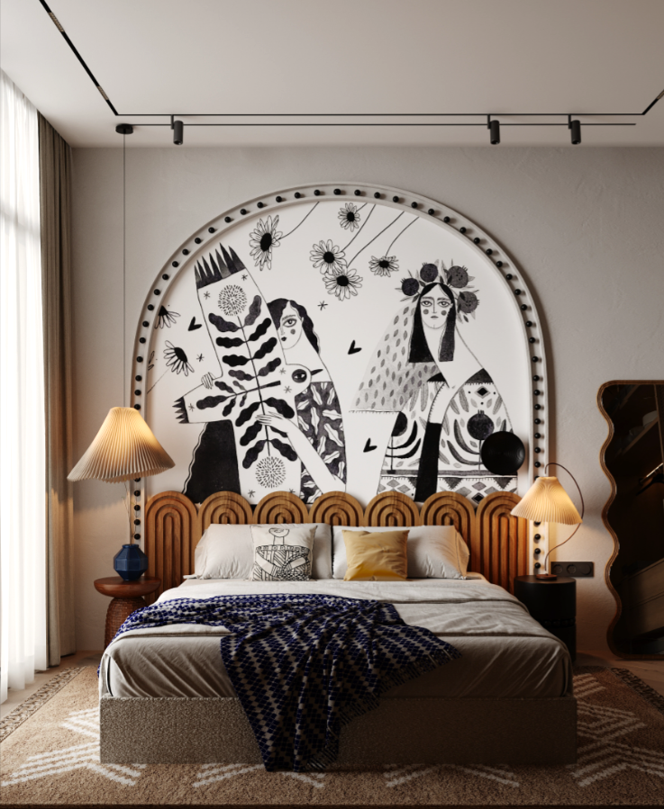 Дизайн інтер’єру у стилі бохо №1