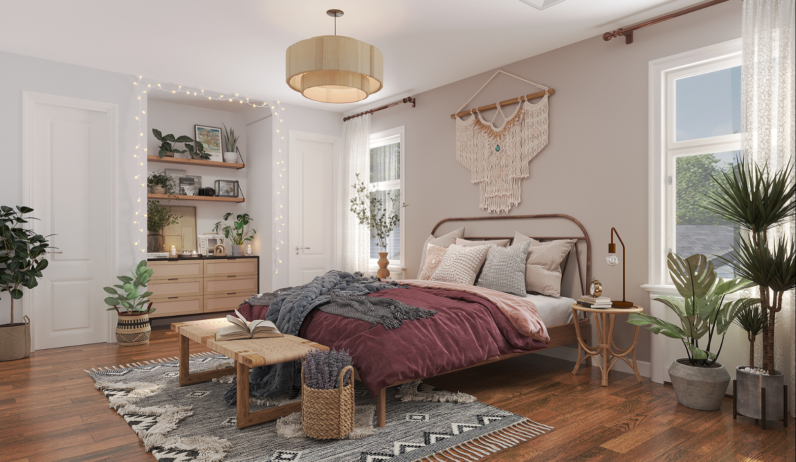 Дизайн-проєкт інтер’єру у стилі бохо №3