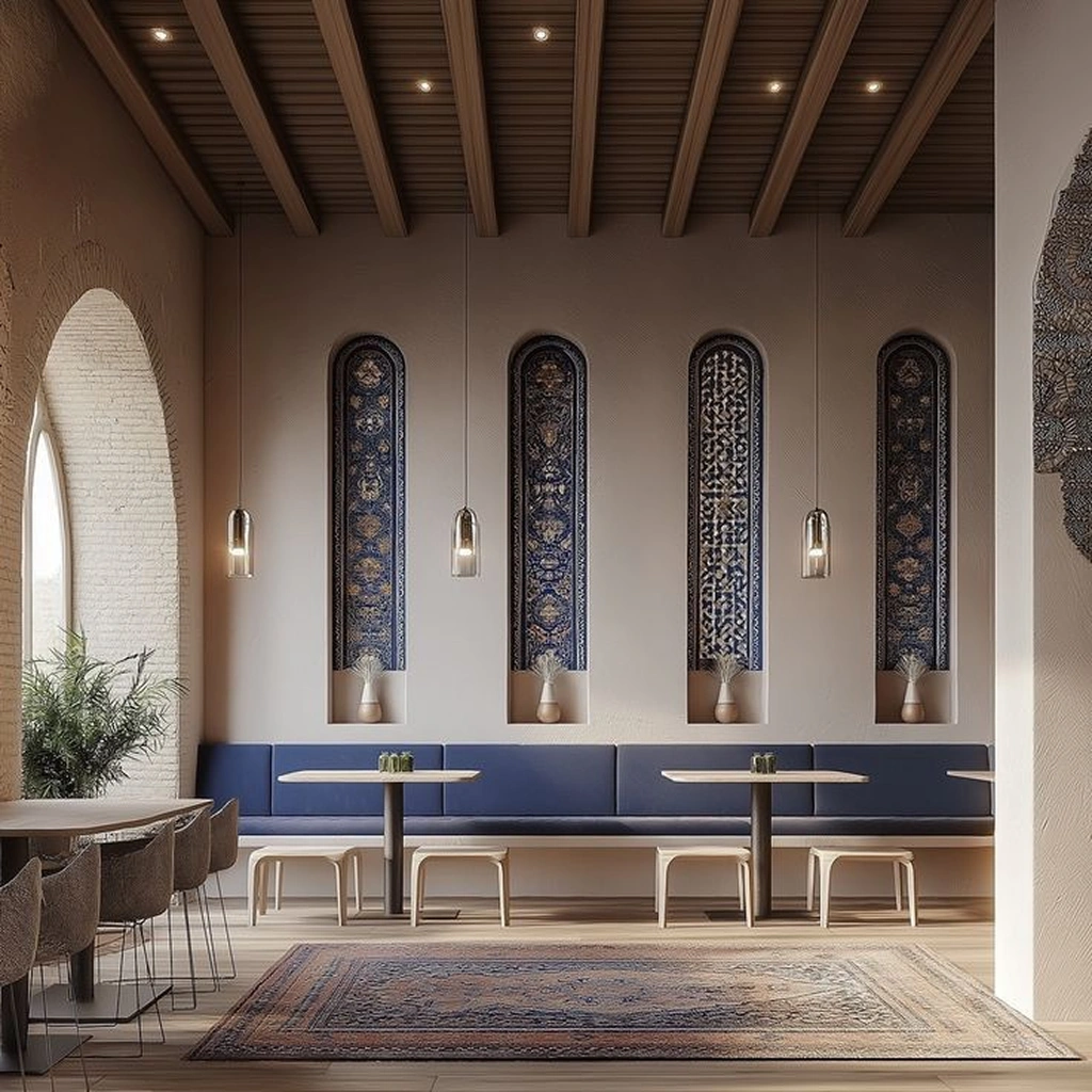 Дизайн кафе в восточном стиле с традиционным декором