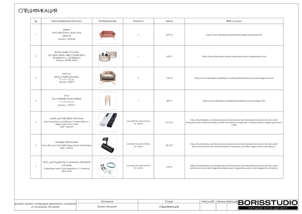 Дизайн проект интерьера цветочного магазина в аликанте 17