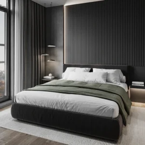 Дизайн спальни лофт с минимализмом