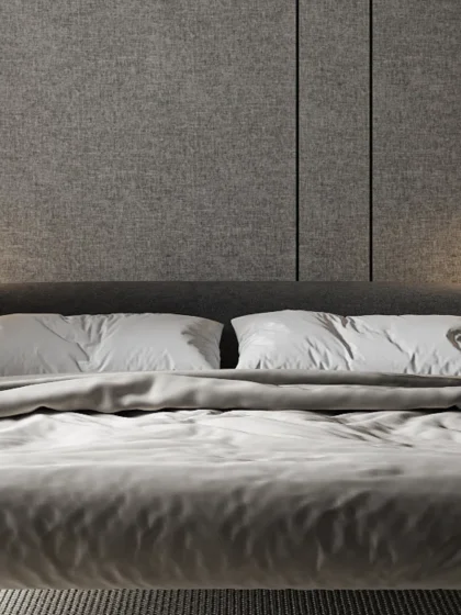 Особливості дизайну спальні в сірому кольорі