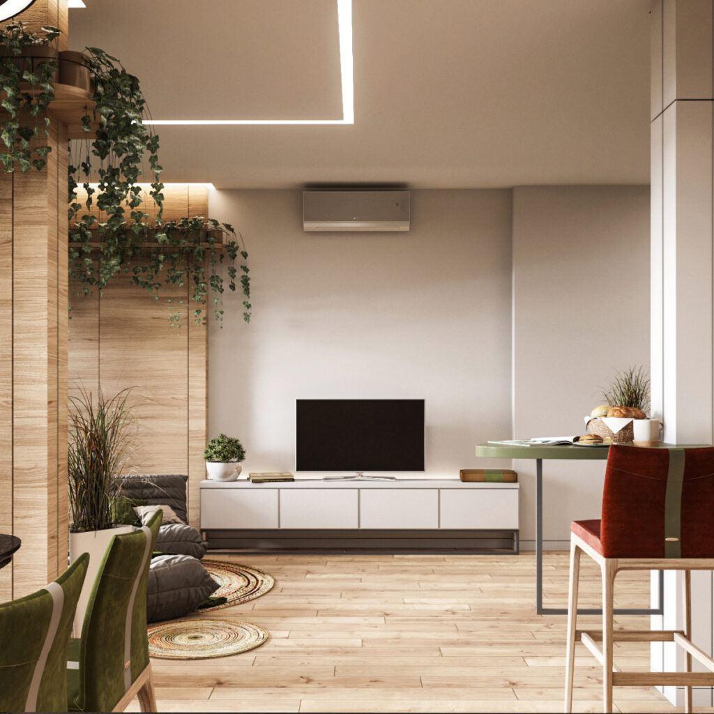 інтер'єр квартири в екостилі