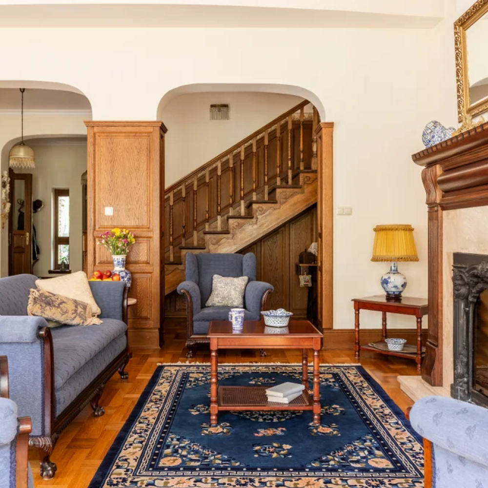 Дизайн інтер'єру вітальні в англійському стилі