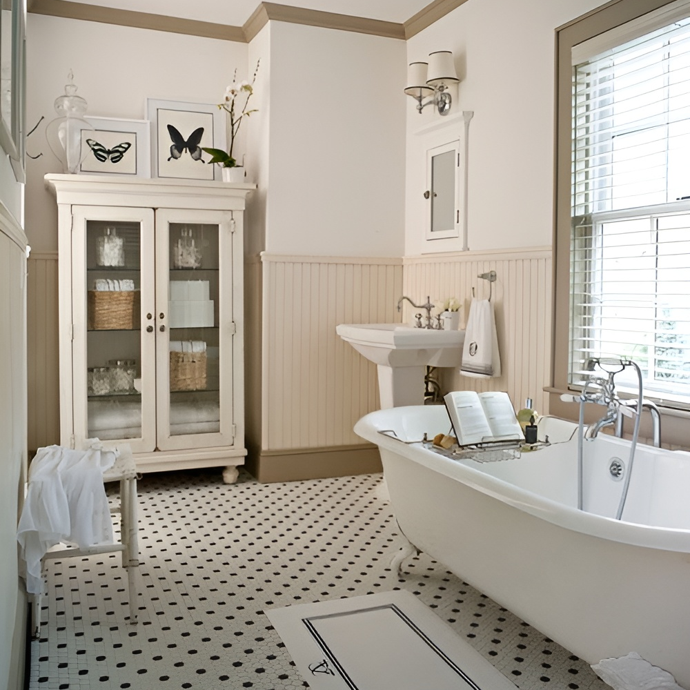 Дизайн інтер'єру ванної кімнати в англійському стилі