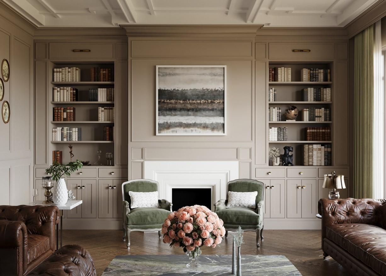 Дизайн інтер’єру у англійському стилі №1