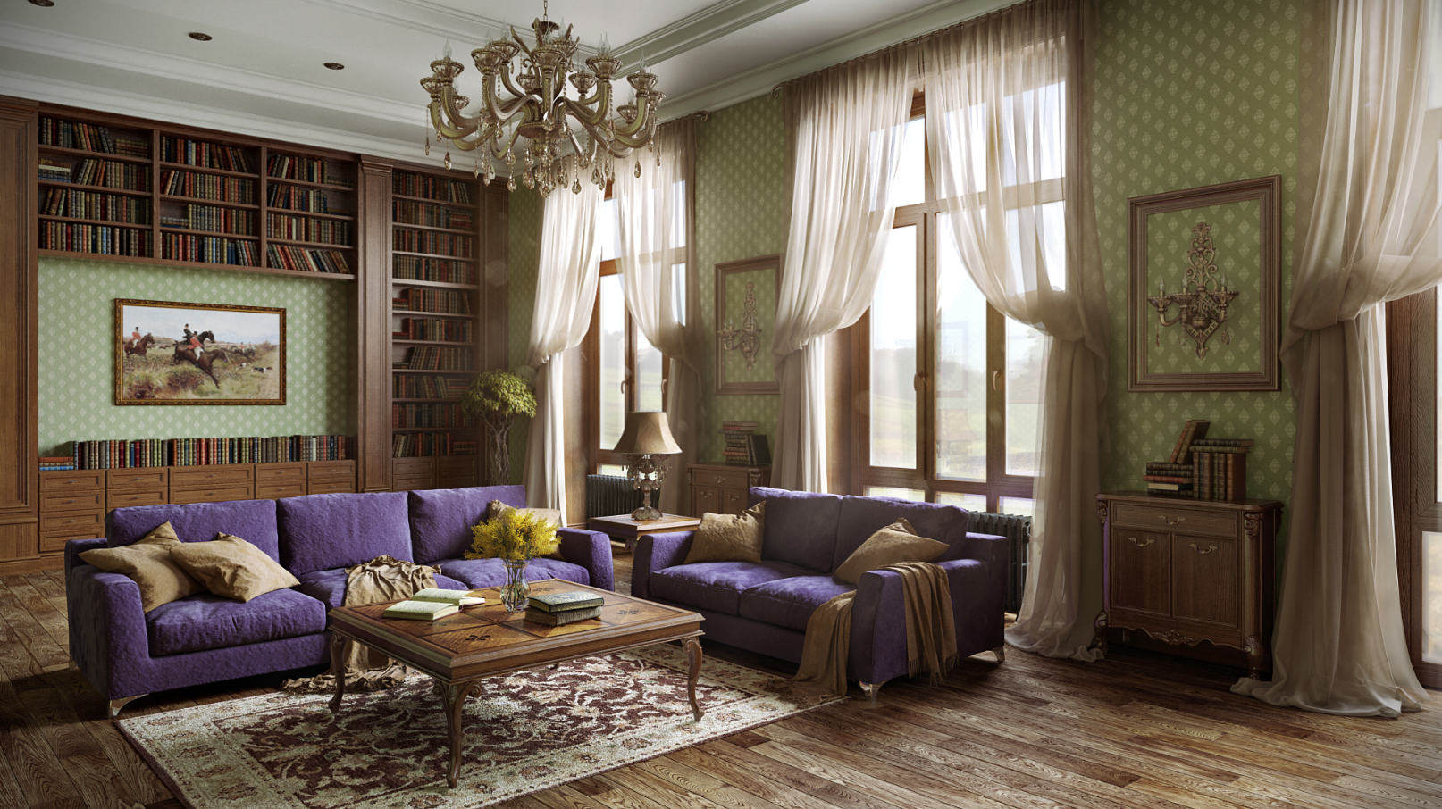 Дизайн-проєкт інтер’єру у англійському стилі №2