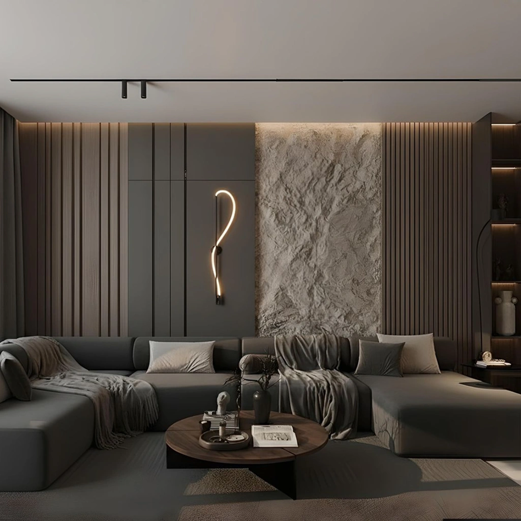 Гостиная лофт минимализм