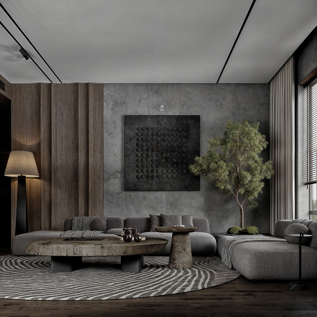 Гостиная лофт в квартире