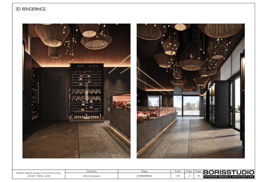 Interior design project of butcher shop jordan valley israel 06
