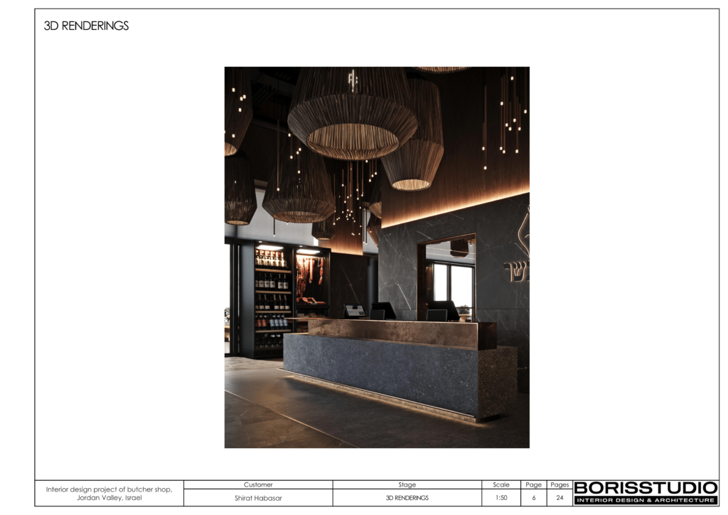 Interior design project of butcher shop jordan valley israel 07