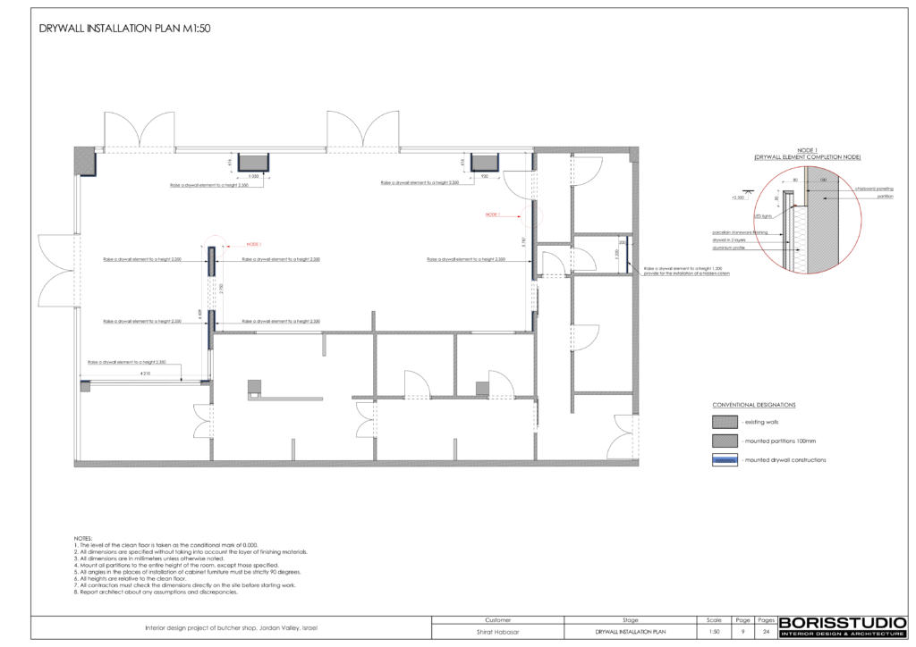Interior design project of butcher shop jordan valley israel 10