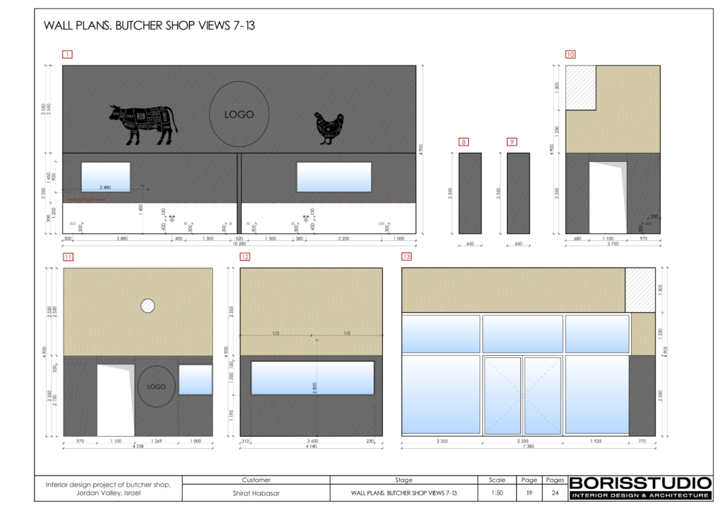 Interior design project of butcher shop jordan valley israel 20