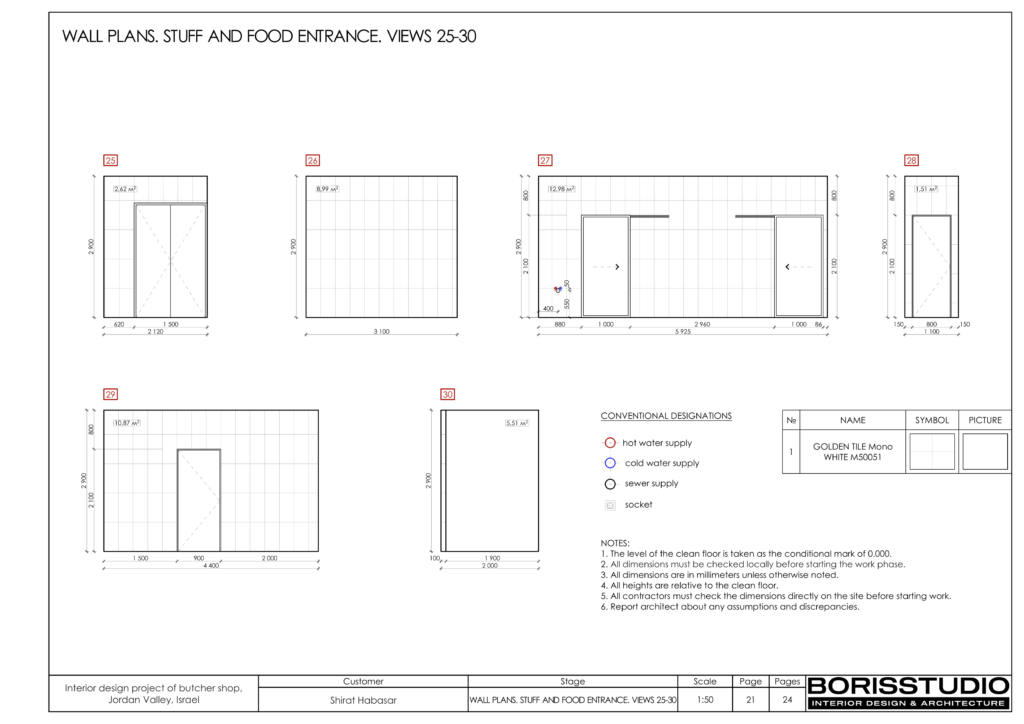Interior design project of butcher shop jordan valley israel 22
