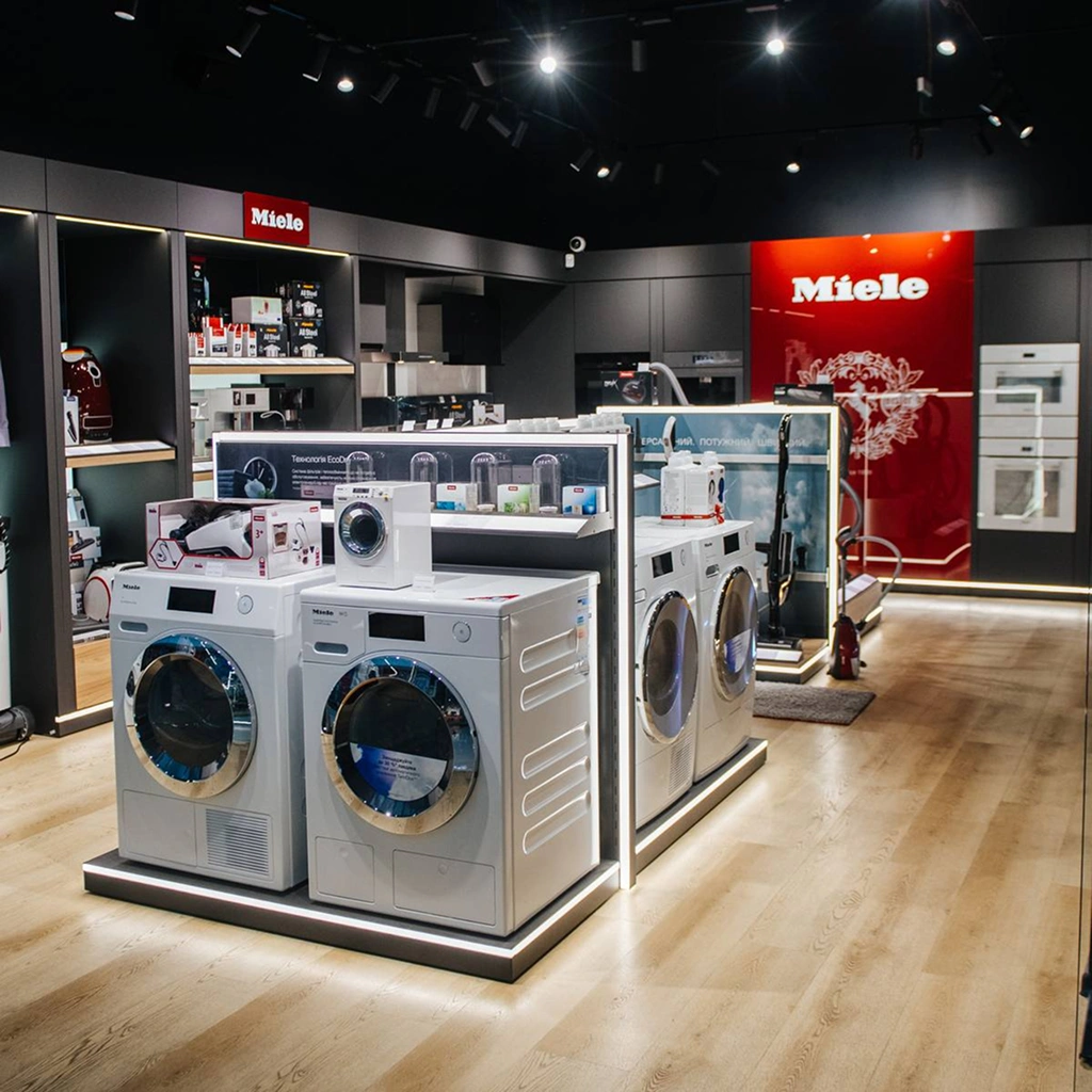Інтер'єр фірмового шоуруму miele