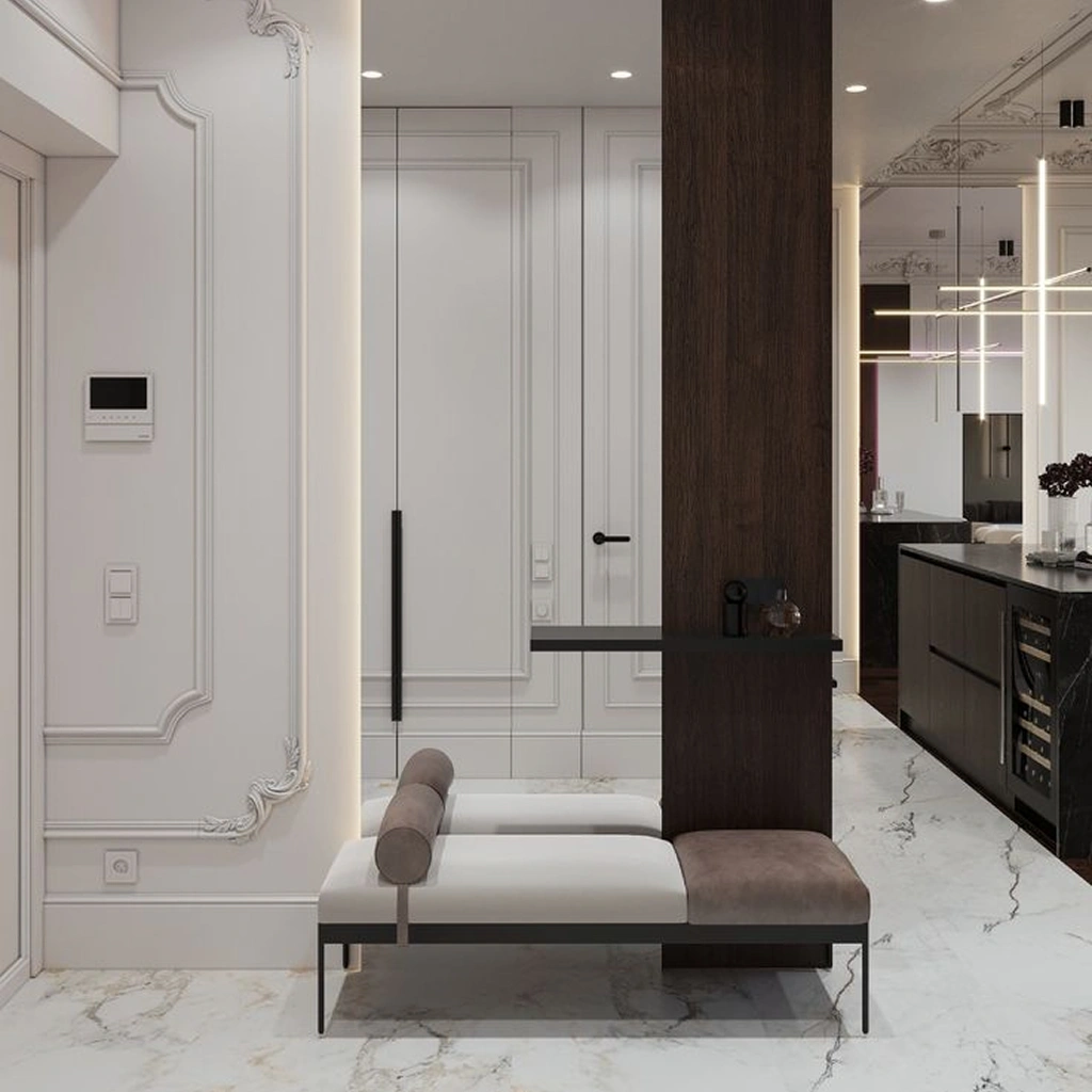 Інтер'єр передпокою у класичному стилі