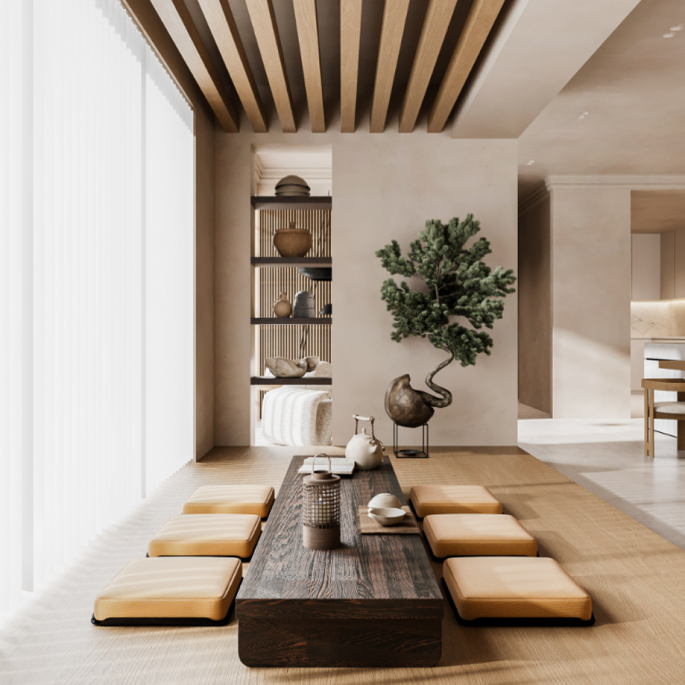 Дизайн інтер'єру котеджу в японському стилі