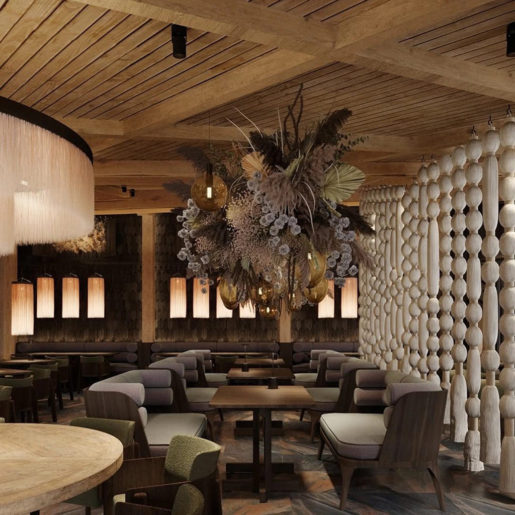 Кафе дизайн з етно елементів