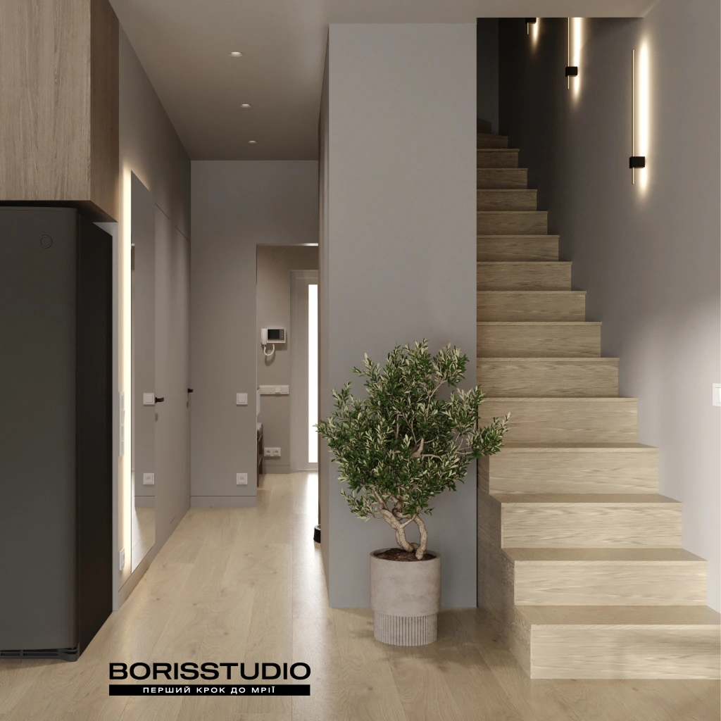 Коридор у будинку в стилі мінімалізм