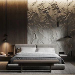 Лофт спальня с минимальным оформлением